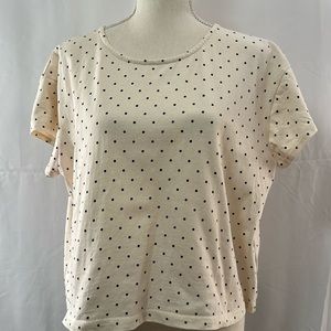 Madewell polka dot, all cotton top, size large, great condition